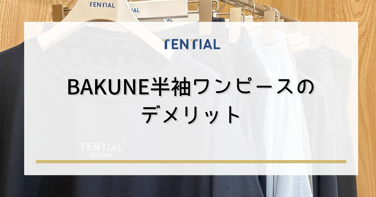 BAKUNE半袖ワンピースのデメリット