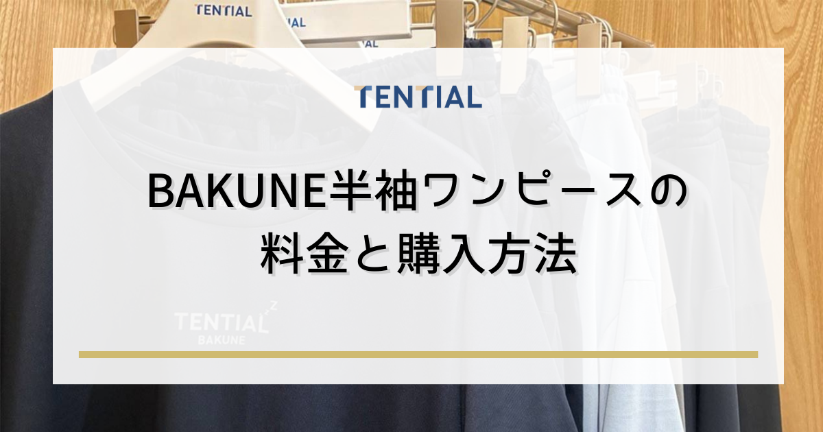 BAKUNEワンピース半袖の料金と購入方法