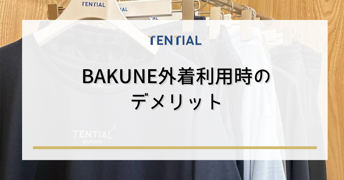 BAKUNE(バクネ)外着利用時のデメリット